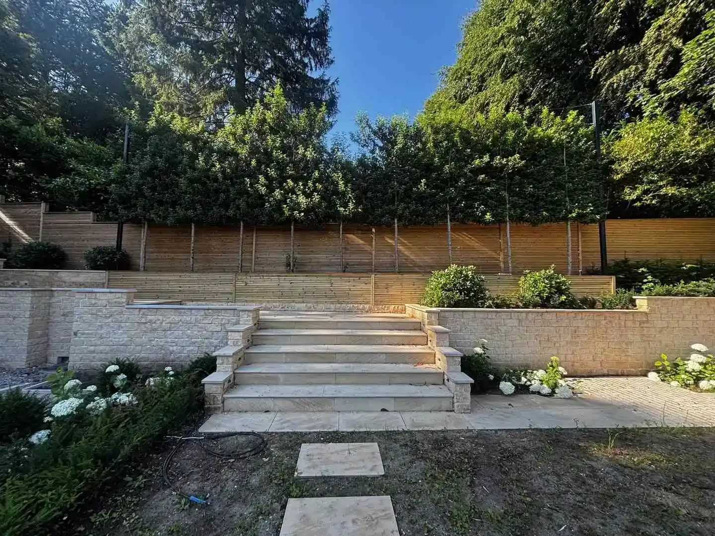 Venetian fencing installation by Tatton Fencing