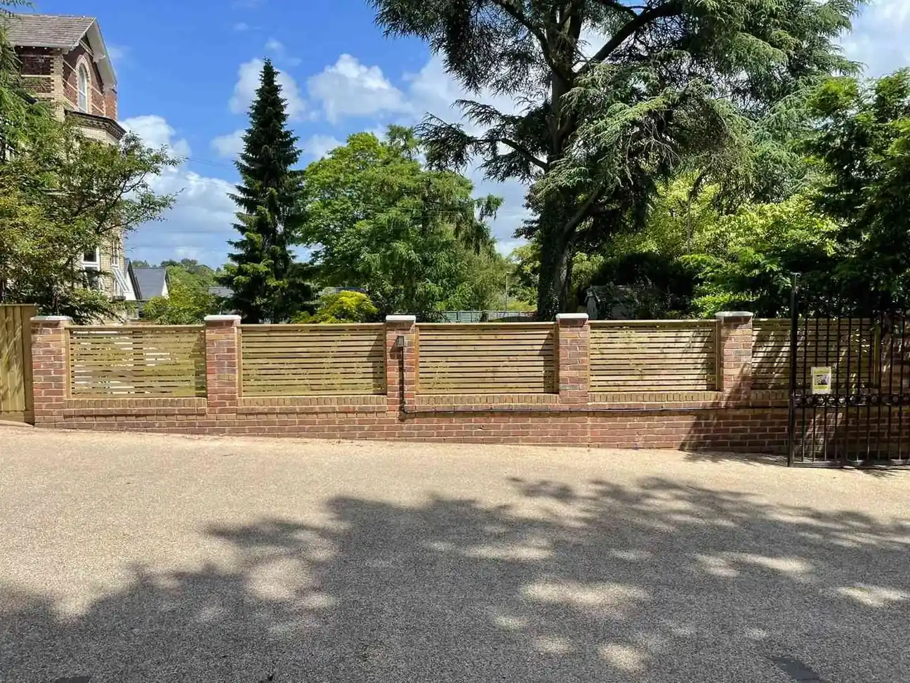 Venetian fencing installation by Tatton Fencing