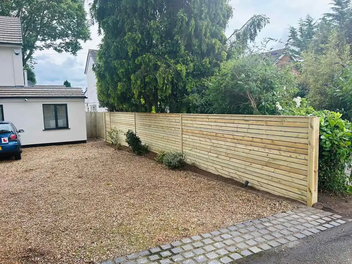 Venetian fencing installation by Tatton Fencing
