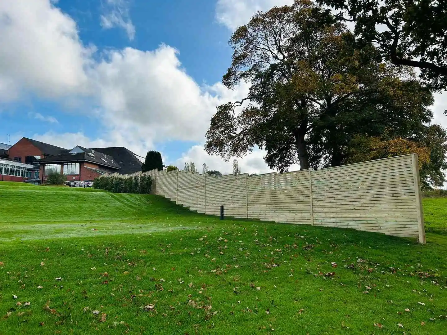 Venetian fencing installation by Tatton Fencing