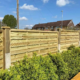 Timber Panel fencing installation by Tatton Fencing