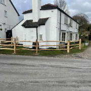 Post and Rail fencing installation by Tatton Fencing