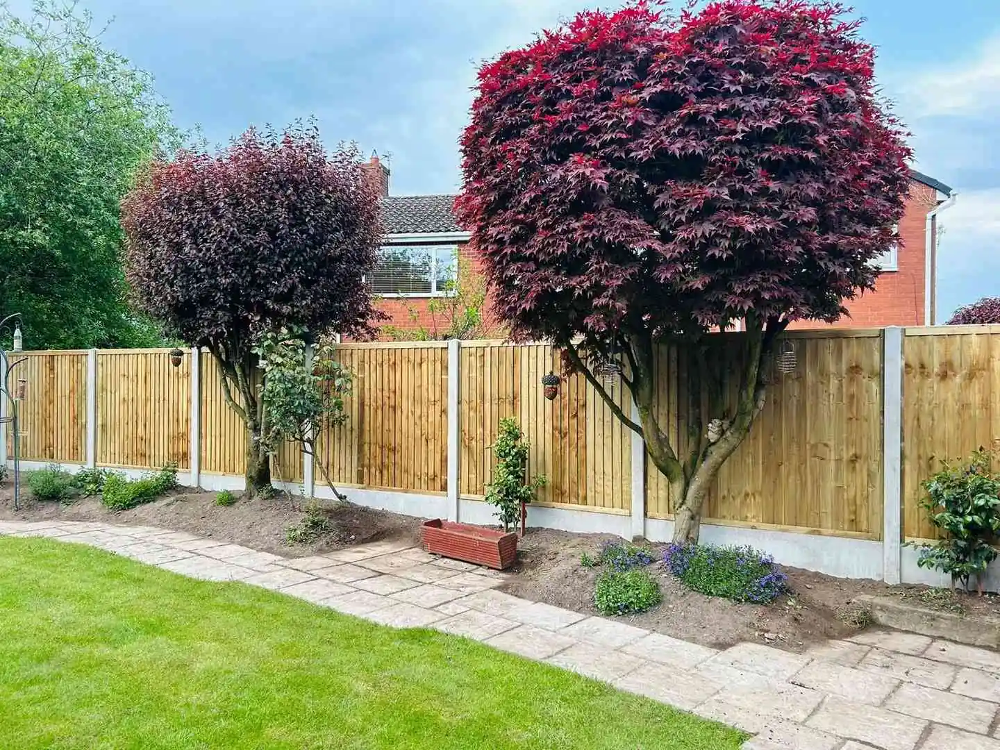 Concrete fencing installation by Tatton Fencing