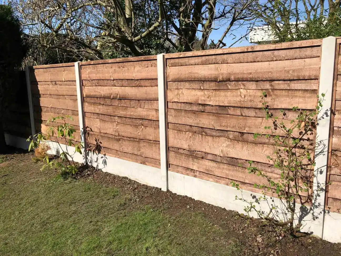 Concrete fencing installation by Tatton Fencing