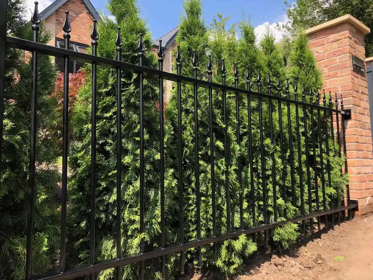 Metal Railings fencing installation by Tatton Fencing