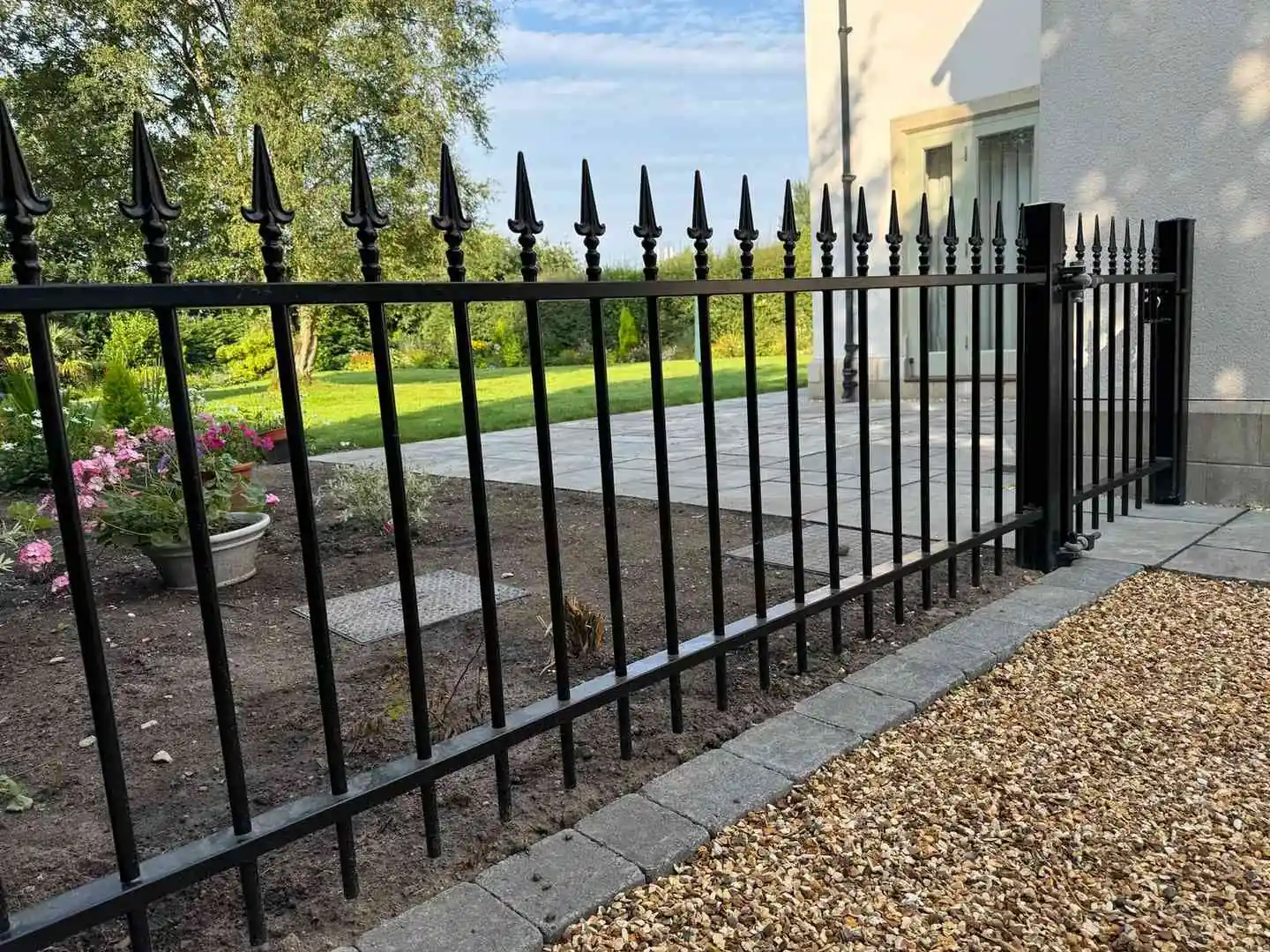 Metal Railings fencing installation by Tatton Fencing