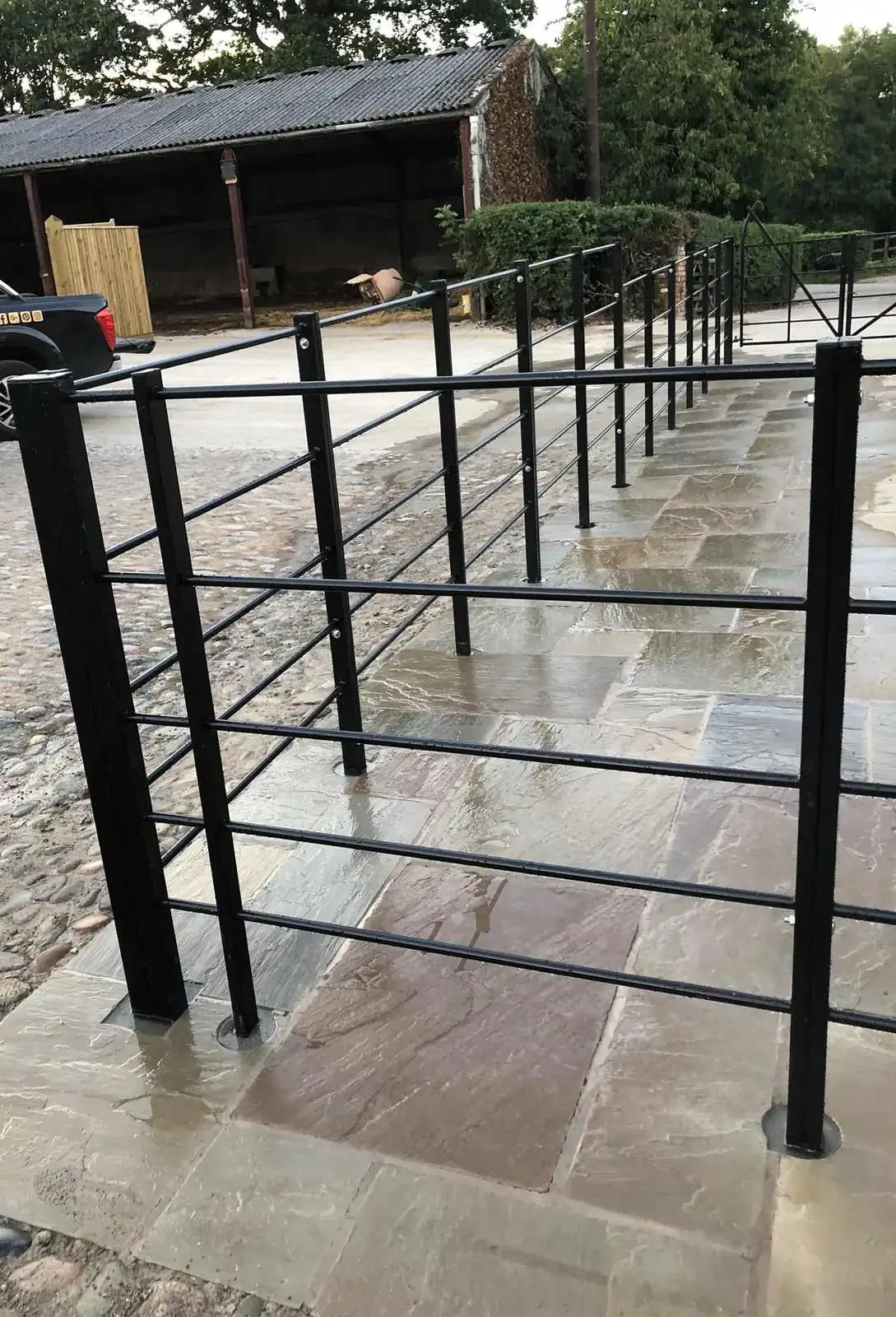Estate Railings fencing installation by Tatton Fencing