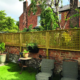Premier lattice garden trellis panel installed by Tatton Fencing