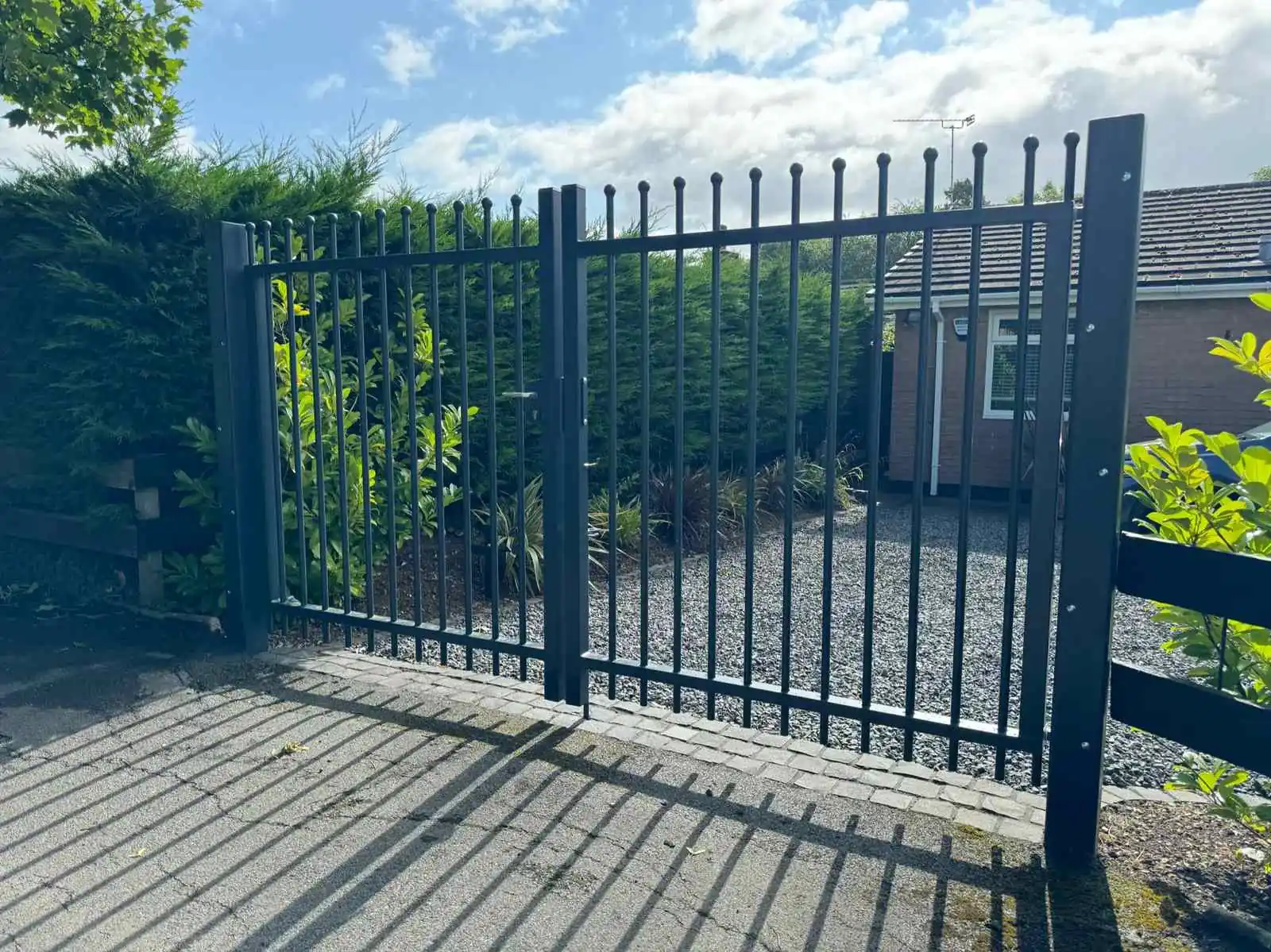 Metal Railings fencing installation by Tatton Fencing