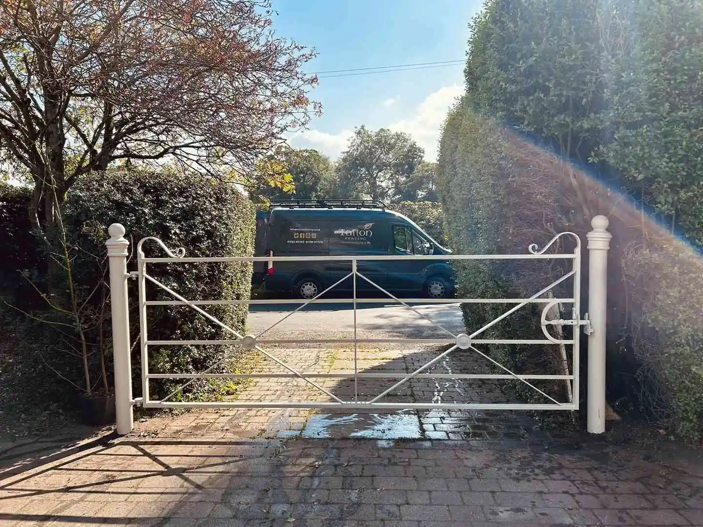 Estate Railings fencing installation by Tatton Fencing