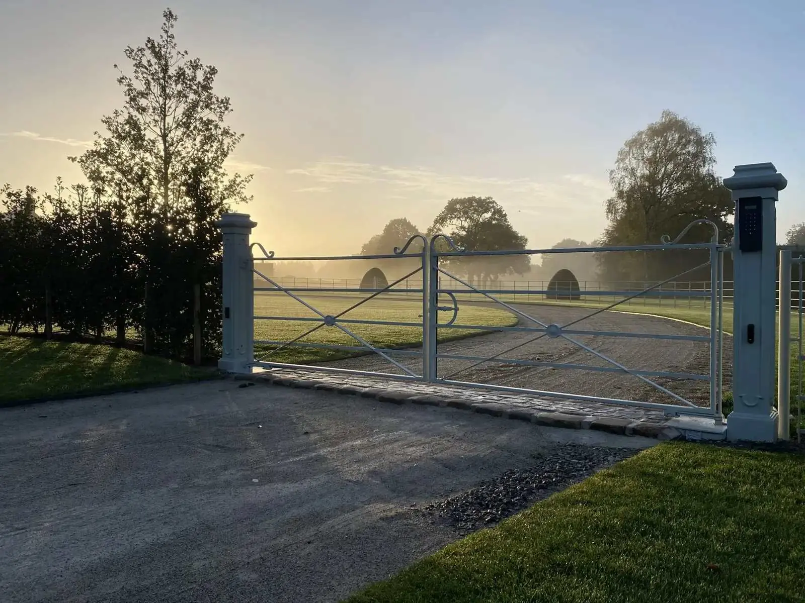 Estate Railings fencing installation by Tatton Fencing