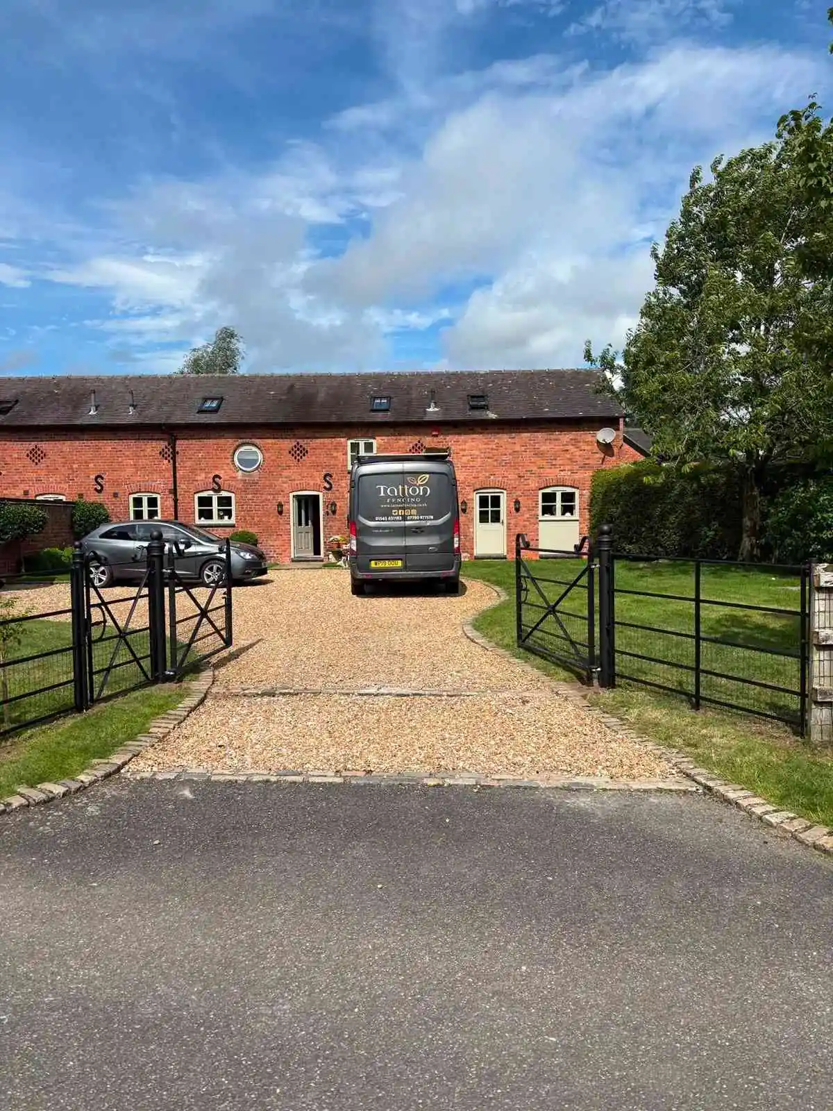Estate Railings fencing installation by Tatton Fencing